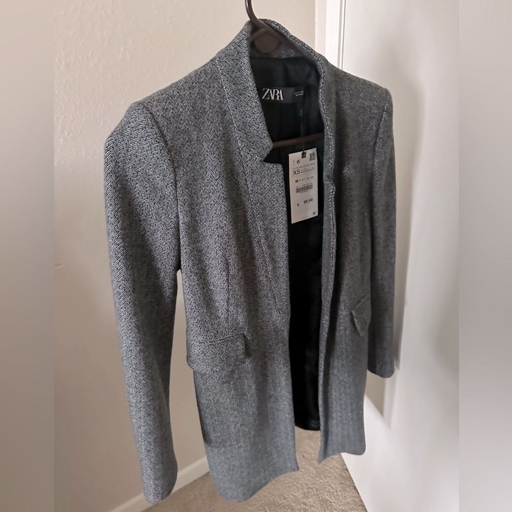 Zara grey women’s blazer XS NWT